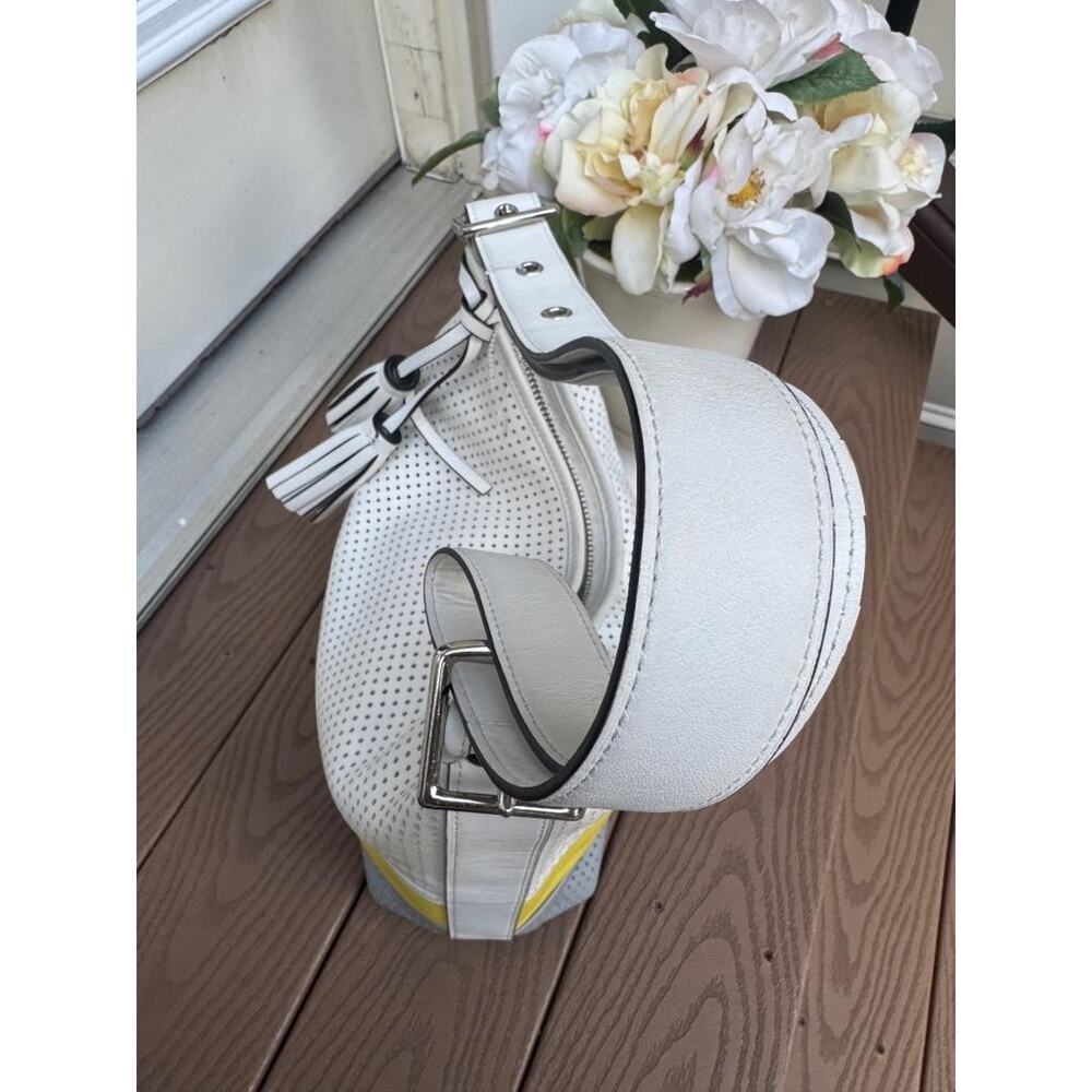 Coach Legacy Perforated Stripe Duffle Convertible Bag 22412 lemon multi (220 - Picture 5 of 11
